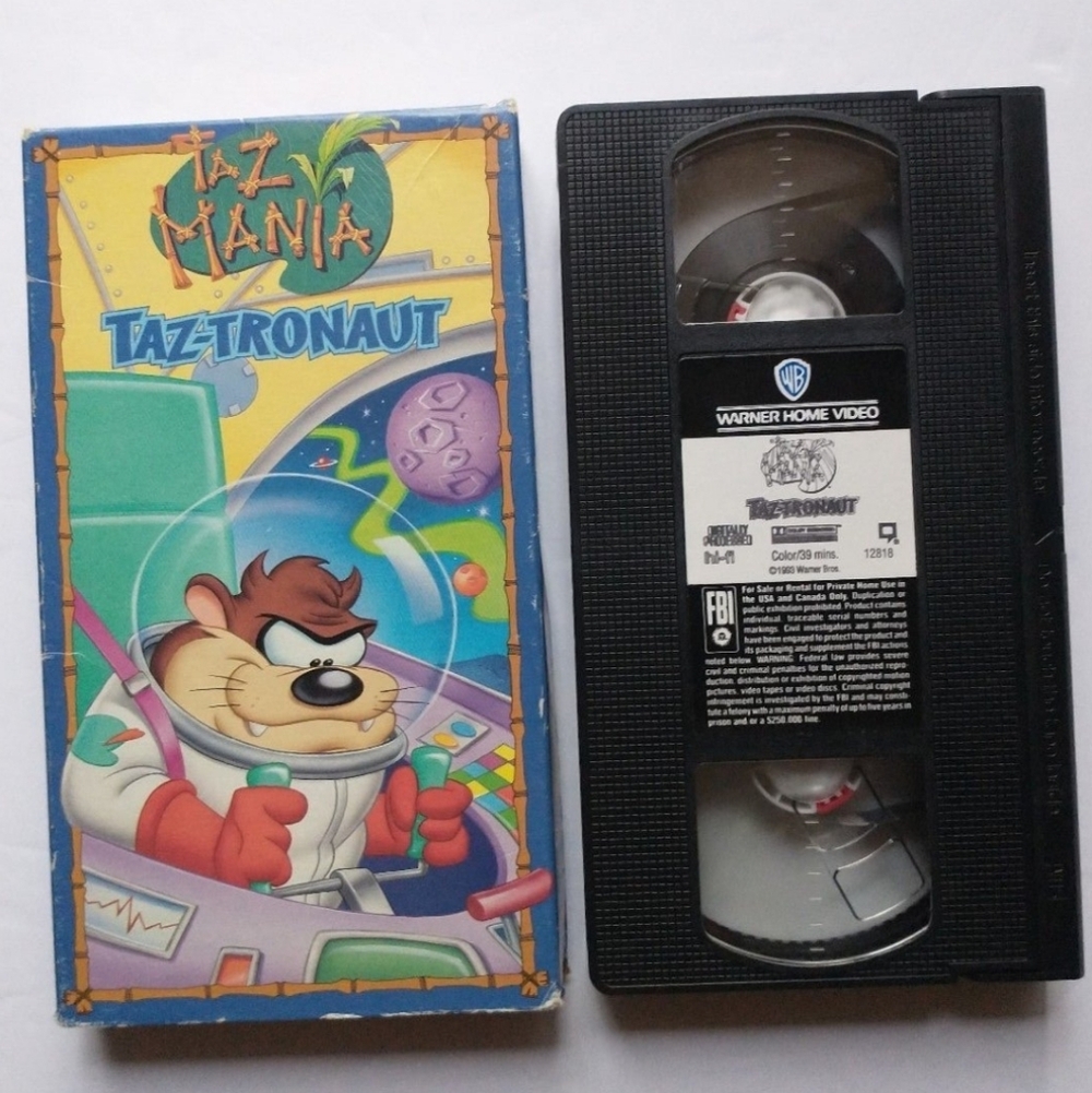Taz Mania Taz-tronaut VHS Tape